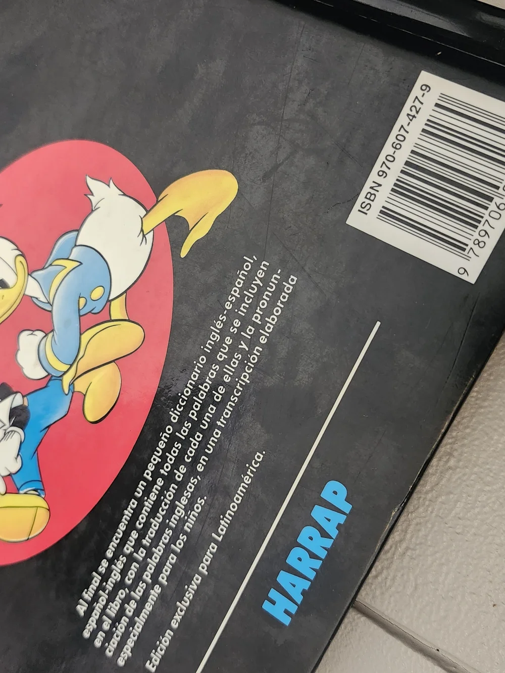 Vintage 1994 Disney English Dictionary Spanish Edition, First Edition Hard Cover